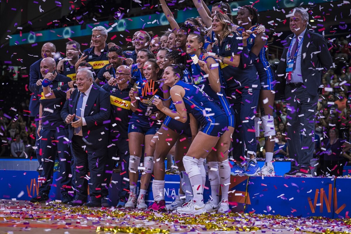 VOLLEY FEMMINILE- Finale Nations League- Italia-Brasile 3-0 (25-23; 25-22; 25-22)