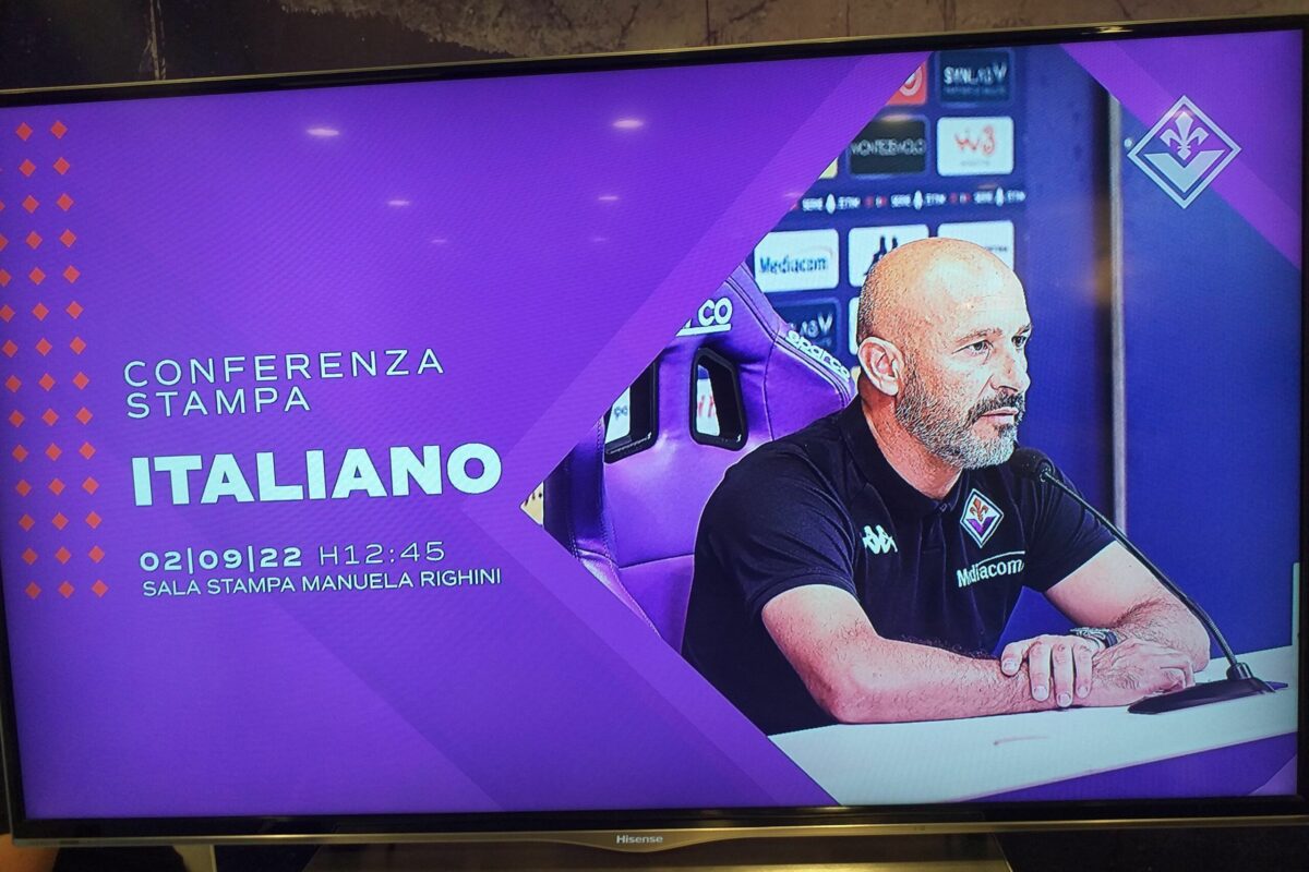 CALCIO-La Conferenza Stampa di Vincenzo Italiano alla vigilia di Fiorentina-Juventus ” Domani Fiorentina con elmetto”