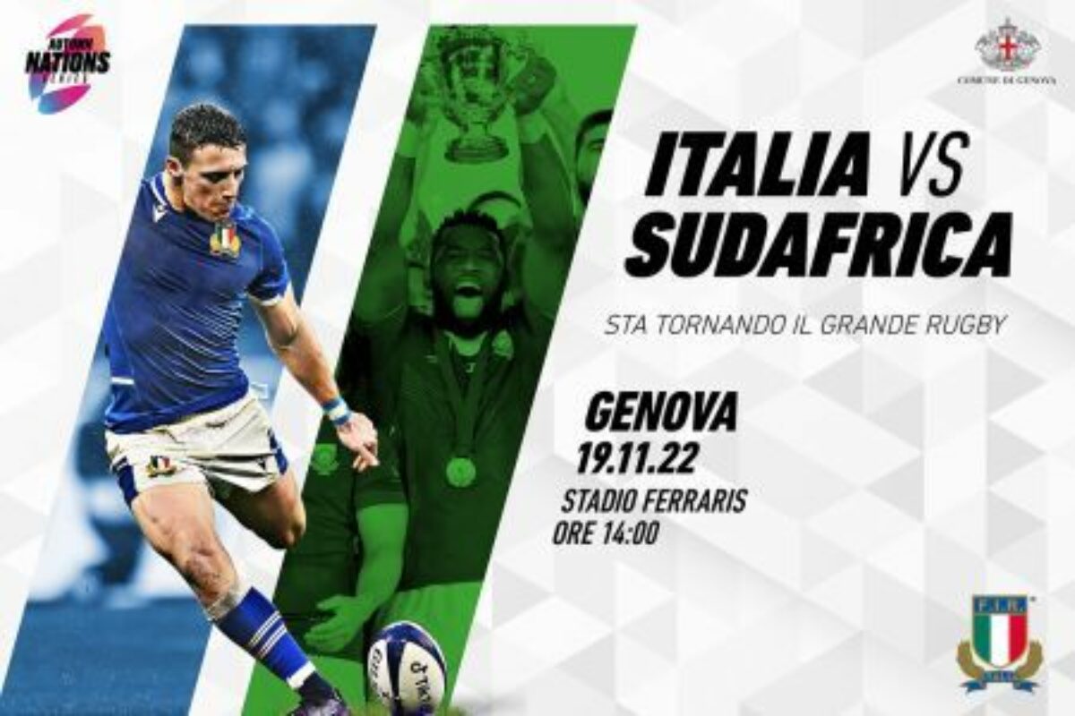 RUGBY- Il XV del Sud Africa che sabato prossimo, a Genova, affrontera’ l’Italia