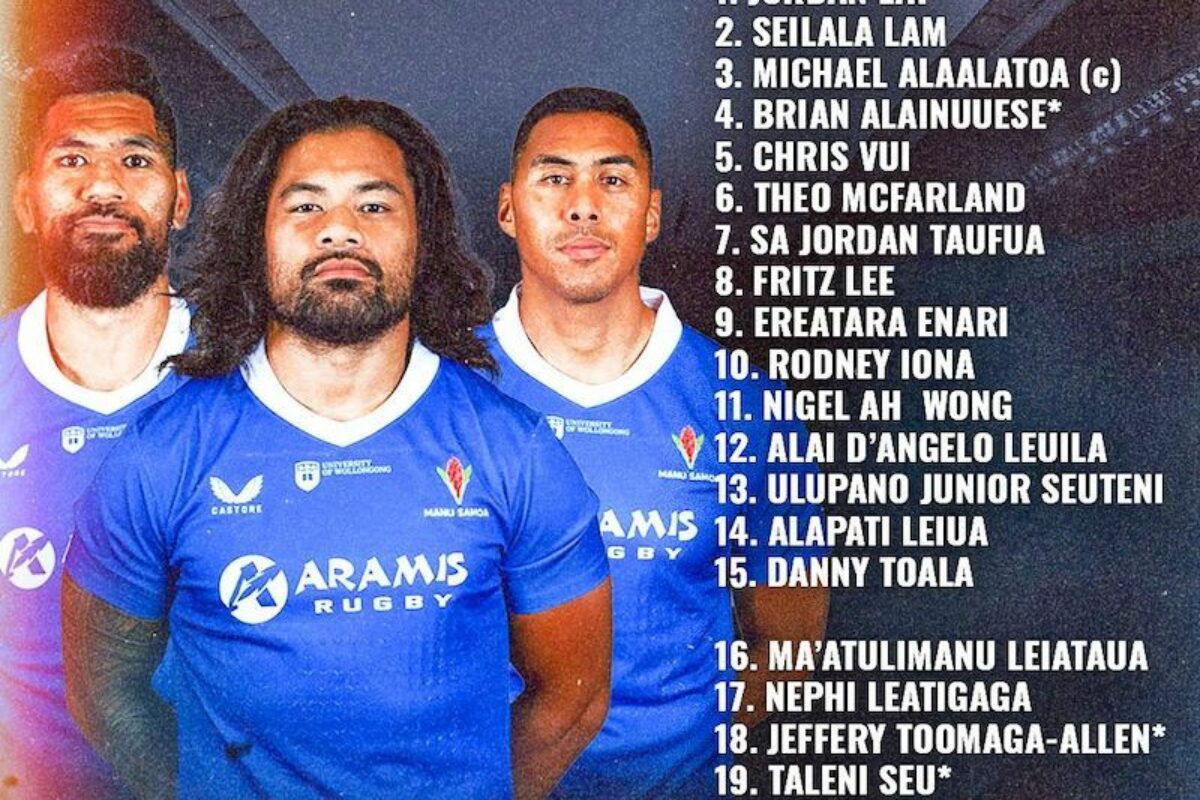 RUGBY- Autumn test match, il XV di Samoa, che domani affrontera’ la Nazionale azzurra