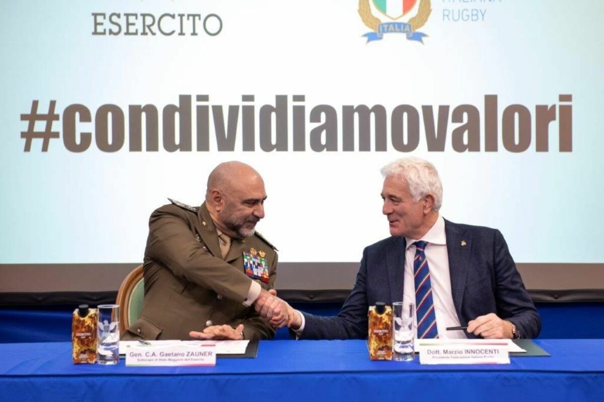 RUGBY- FIR ed Esercito Italiano insieme sulla strada per la Rugby World Cup