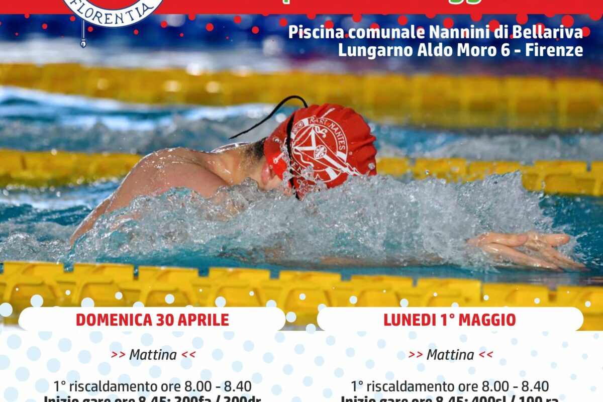 Nuoto: Oggi e domani alla”Nannini”il Trofeo”Città di Firenze” giovanile