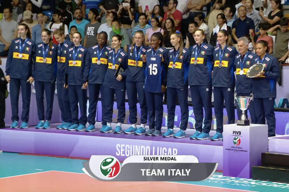 VOLLEY FEMMINILE Mondiale Under 21, madaglia d’argento per l’Italia,CINA-ITALIA 3-2 (19-25, 25-23, 23-25, 25-22, 15-8)