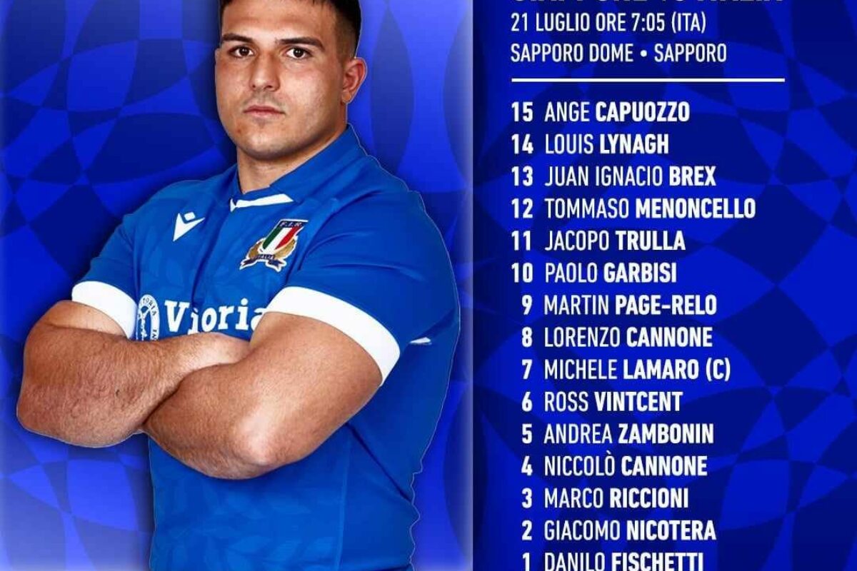 RUGBY Summer Series- Il XV scelto da Quesada per la sfida con il Giappone