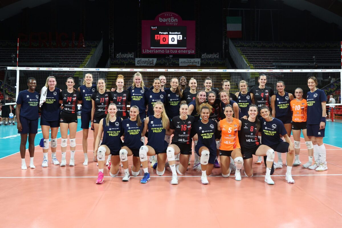 VOLLEY FEMMINILE- Allenamento con la Bartoccini Perugia  per la Savino Del Bene Scandicci
