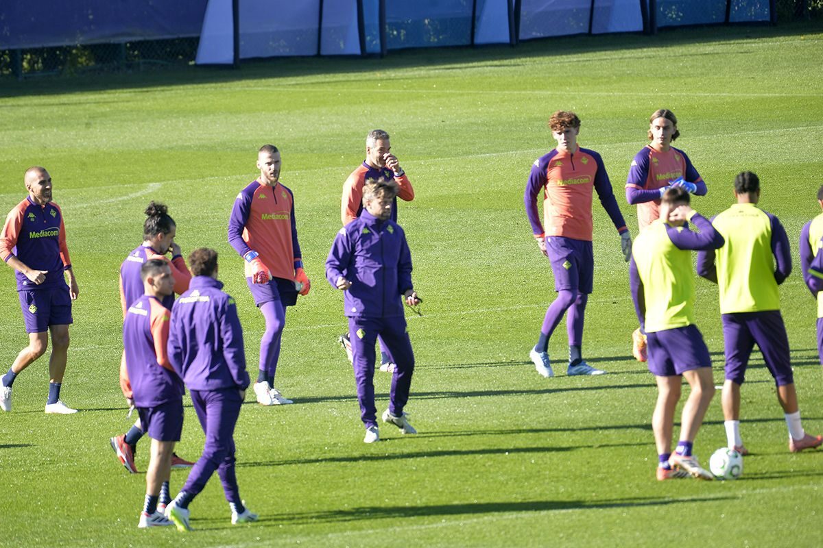 CALCIO Fiorentina- L’ allenamento di rifinitura prima della partenza per Mainz