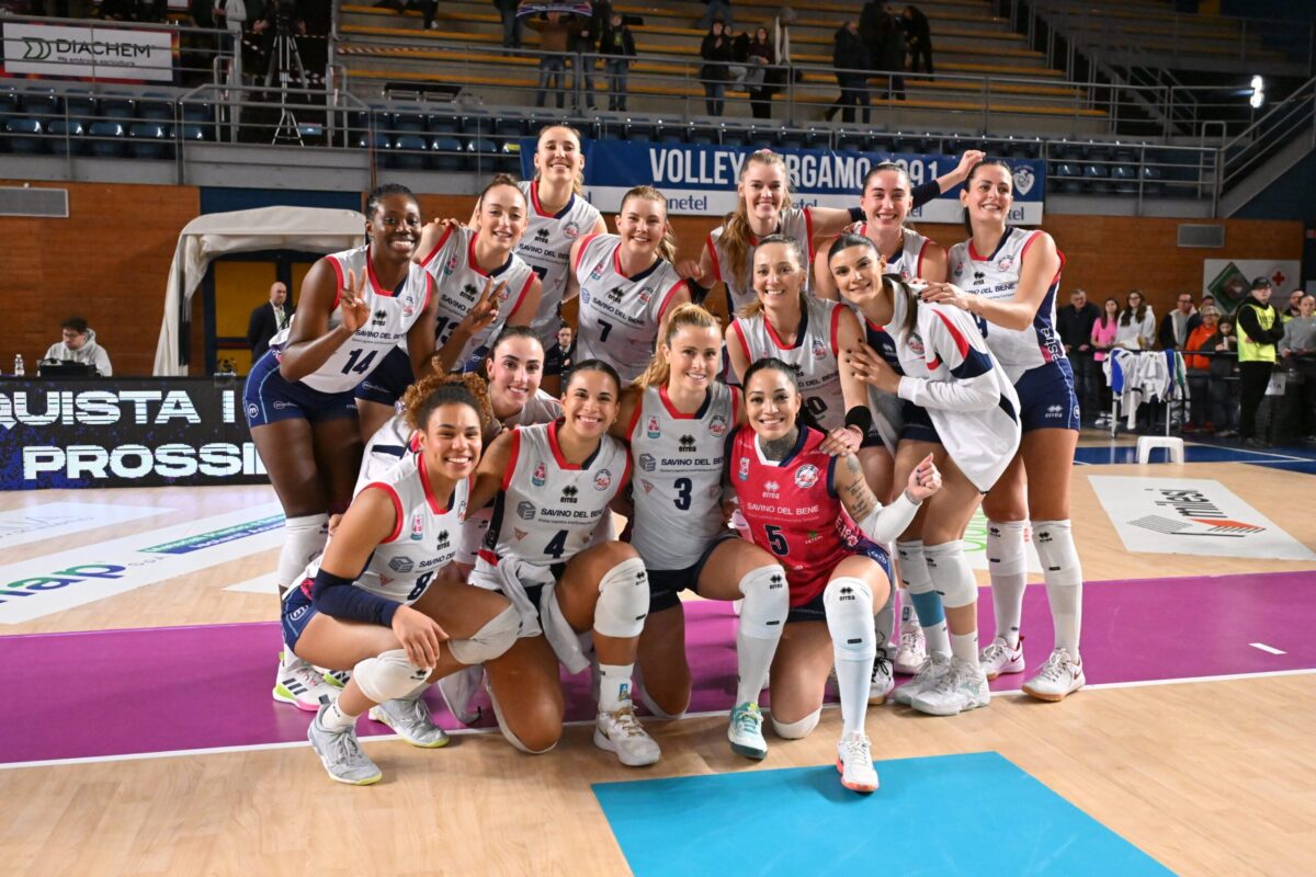 VOLLEY FEMMINILE SERIE A1- La Savino passa anche a Bergamo